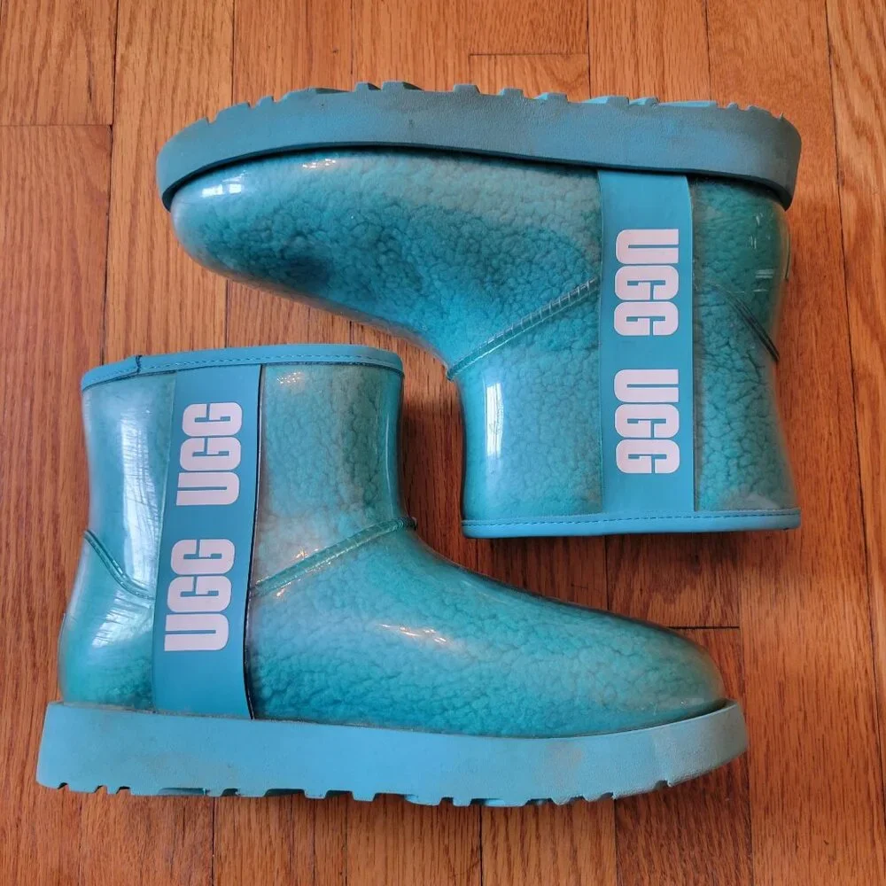 UGG Waterproof‎ Short Boots 6 Blue Green Classic Mini Clear 1113190